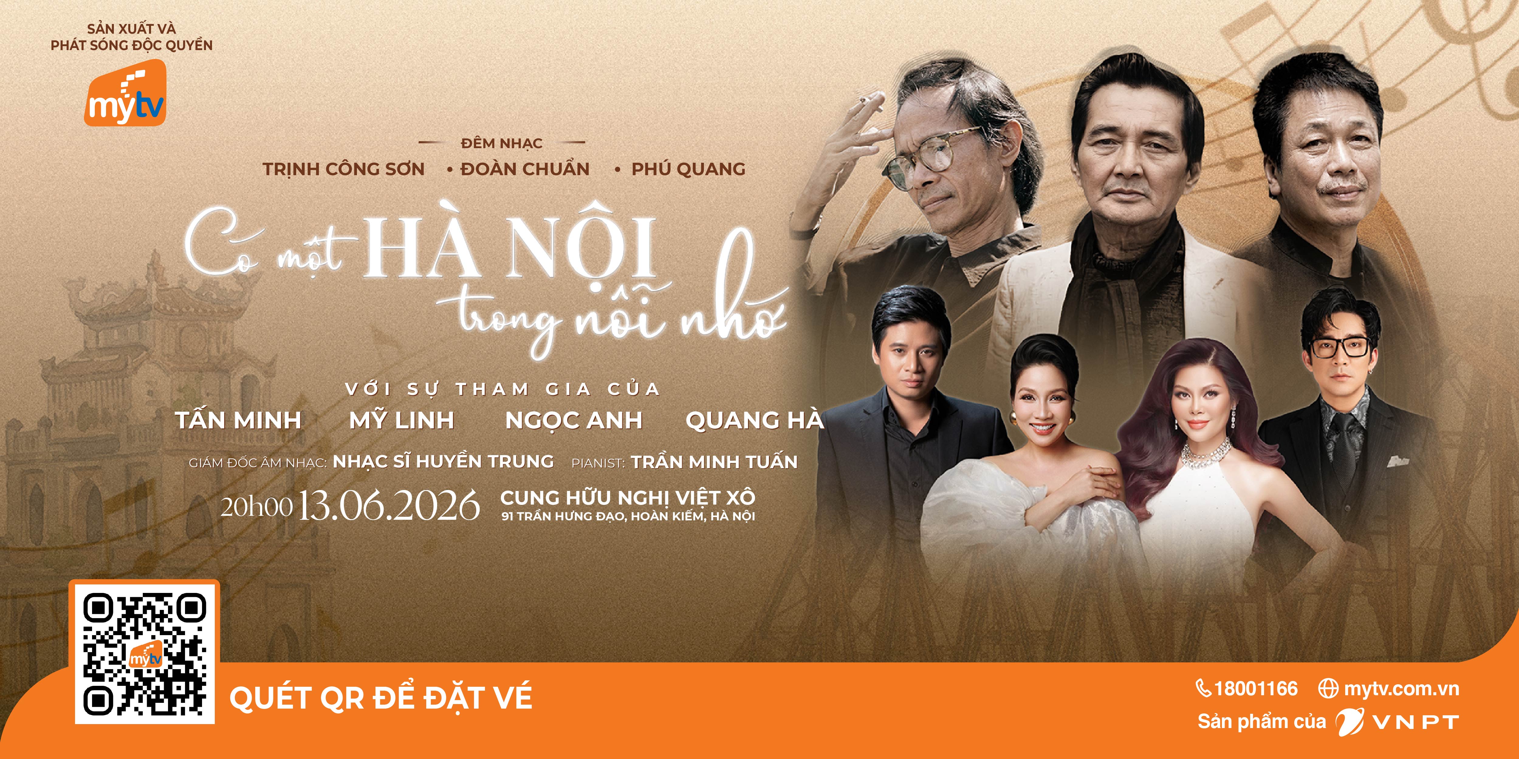 MyTV phát trực tiếp độc quyền đêm nhạc "Có một Hà Nội trong nỗi nhớ" – Nơi những giai điệu bất tử tìm về