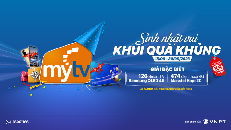 Sinh nhật vui, MyTV tặng khách hàng gần 4 tỷ và “bữa tiệc” nội dung đặc sắc