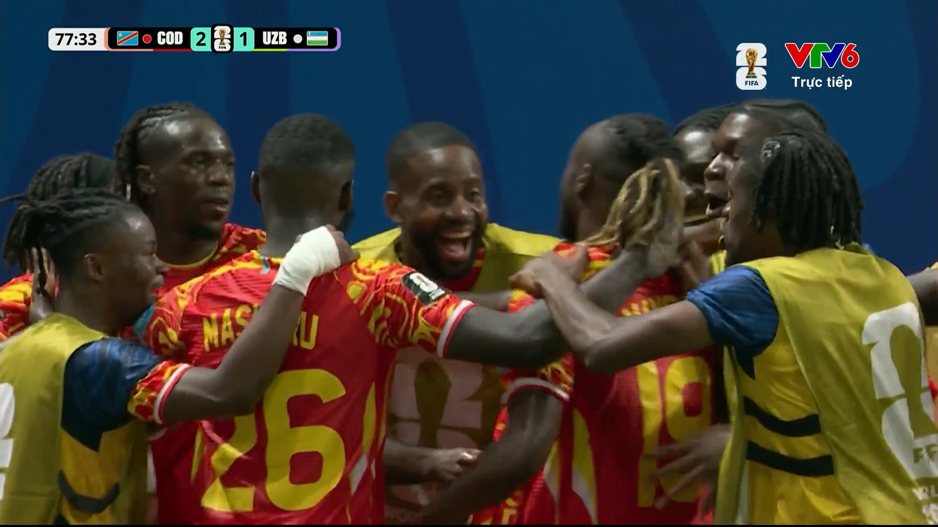 Mayele và Wissa hoàn tất màn ngược dòng cho CHDC Congo