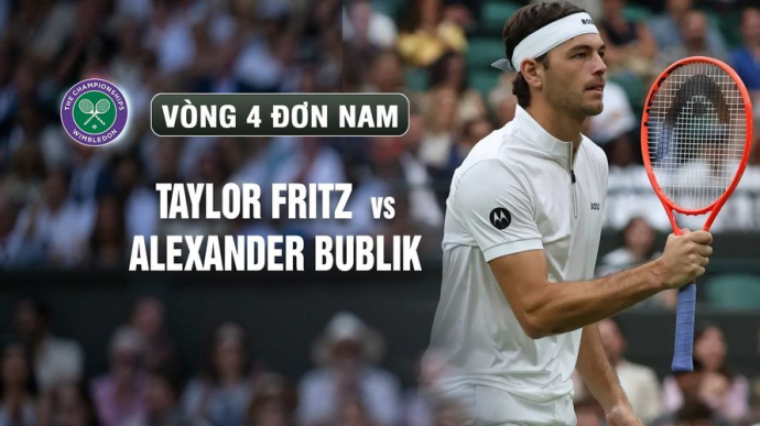 Taylor Frit vs Alexander Zverev Tứ Kết Wimbledon 2026