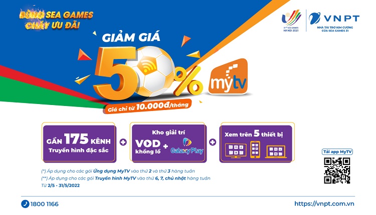SEA GAMES THẢ GA - GIẢM NỬA GIÁ MyTV