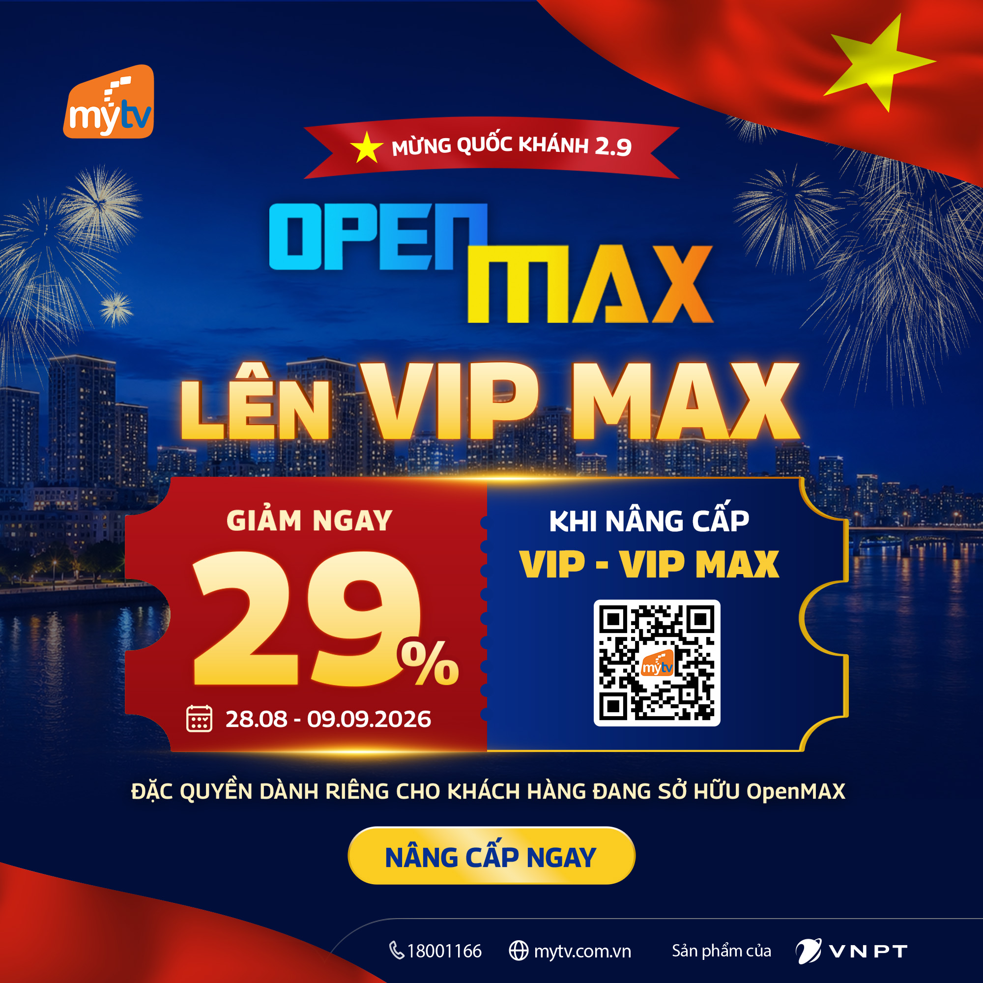 THỂ LỆ CHƯƠNG TRÌNH KHUYẾN MẠI DỊCH VỤ MYTV OTT MỪNG QUỐC KHÁNH 2/9